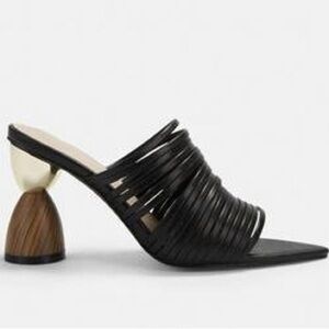 Missguided Black Strappy Heels